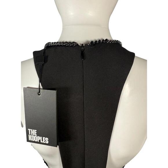 NWT The Kooples Short Black Crepe Dress US Size Medium $345 MRSP - Picture 5 of 11